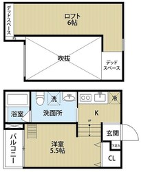 キューブハイツⅡの物件間取画像